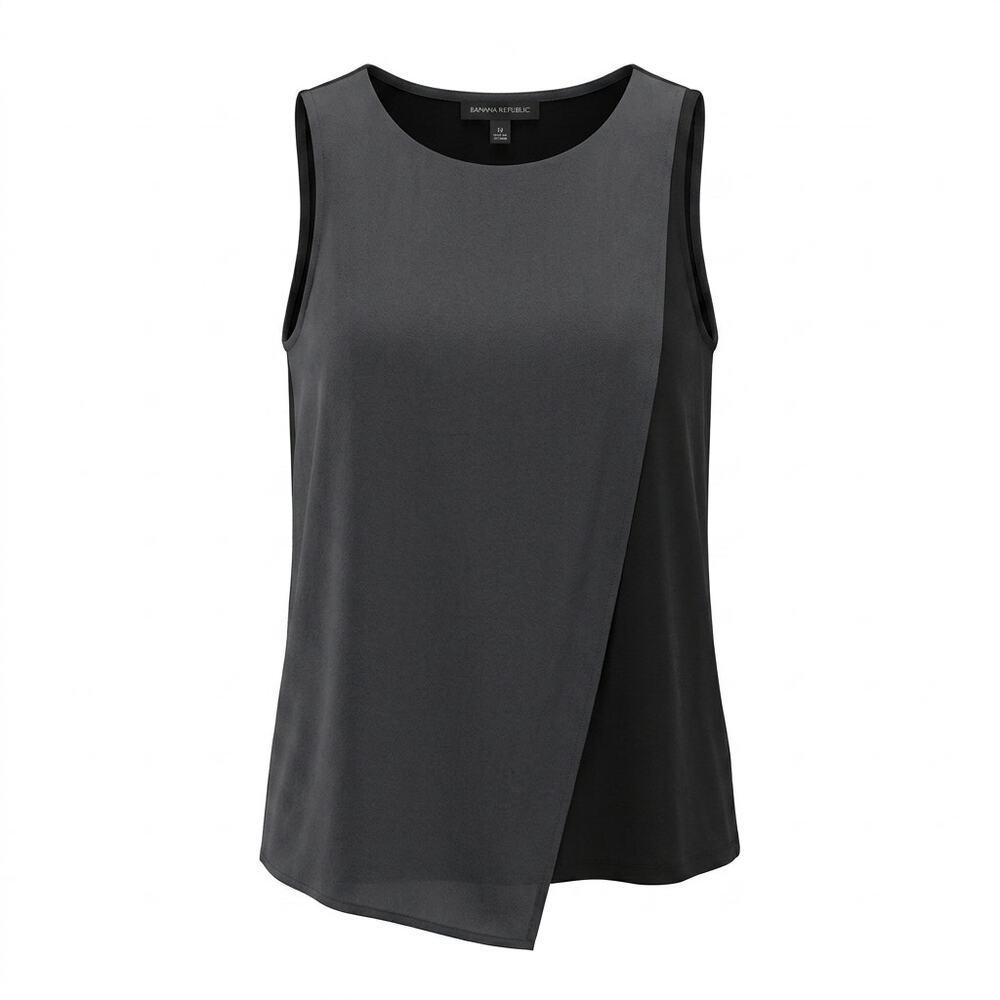 Banana Republic Asymmetric Layered Sleeveless Tank Top Blouse Women Size M